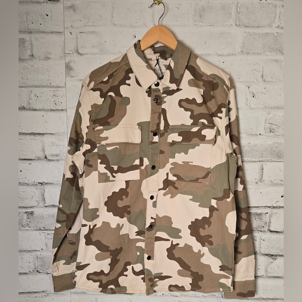 Only & Sons Desert Camo Utility Shirt Jacket Shacket NWT Medium